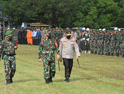 Di Hadiri 45OO Personil, Pangdam XIV HSN Pimpin Apel Pengamanan RI 1
