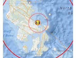 Kembali Gempa Tektonik Di Laut Soropia 2 April 2022 Magnitudo 3.3 SR