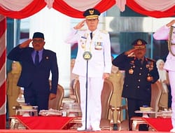 Gubernur Sultra Pimpin Upacara HUT Bhayangkara Ke-79, Tekankan Sinergitas antara Polri, TNI, Dan PemDa